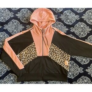 NWOT Puma Charlotte Olympia Velour TFs Cropped Hooded Zip Up Track Jacket LARGE
